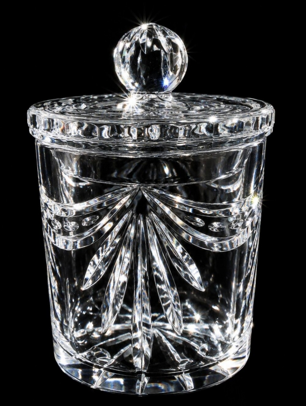 Leaded Crystal Unsigned Lidded Biscuit Cookie Jar Bath Bombs Dog Treats Display